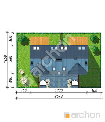 Проект дома ARCHON+ Дом в гунерах (Р2) вер. 2 Ситуація