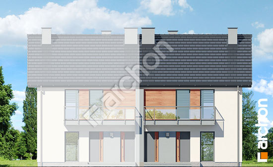 Передний фасад Дом в фиалках (Р2Б) вер.2