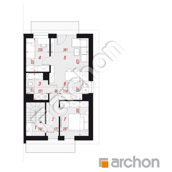 Проект будинку ARCHON+ Будинок в фіалках (Р2Б) вер.2 План мансандри