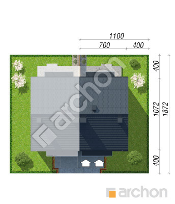 Проект дома ARCHON+ Дом в фиалках (Р2Б) вер.2 Ситуація
