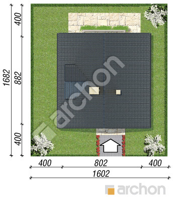 Проєкт будинку ARCHON+ Будинок на пагорбі вер. 2 Ситуація