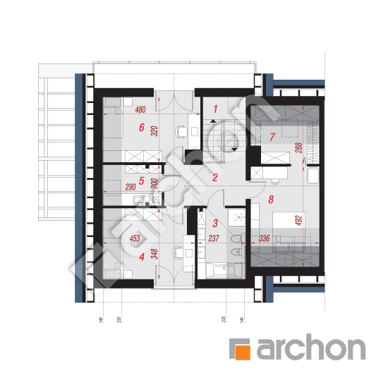 Проект дома ARCHON+ Дом в фаворитках 2 (Б) План мансандри