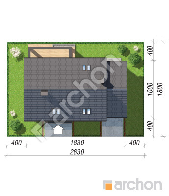 Проект дома ARCHON+ Дом в мекинтошах 14 (Г) Ситуація