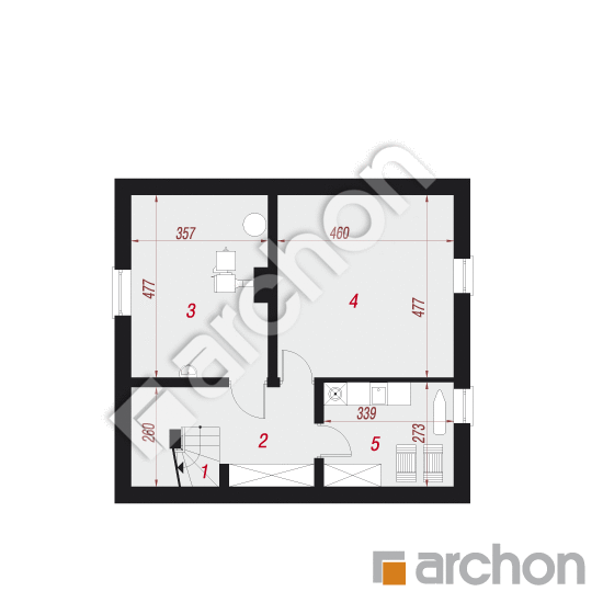 Проект будинку ARCHON+ Будинок в суниці 7 (П) План підвалу