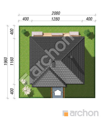 Проєкт будинку ARCHON+ Будинок під ціцербітою 2 (В) Ситуація