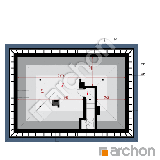 Проект будинку ARCHON+ Будинок під червоною горобиною 18 План мансандри