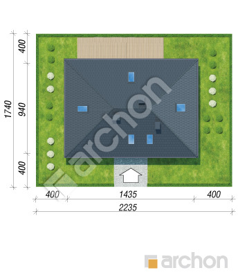 Проєкт будинку ARCHON+ Будинок під червоною горобиною 18 Ситуація