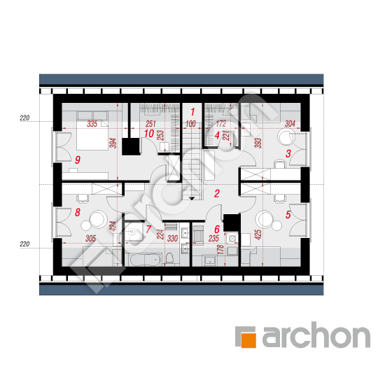 Проект будинку ARCHON+ Будинок в аммобіумі (Г2) План мансандри