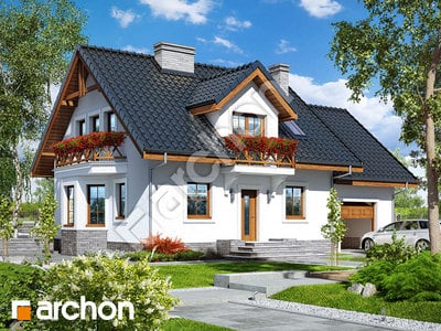 Проект дома ARCHON+ Дом в рододендронах 19 (П) 