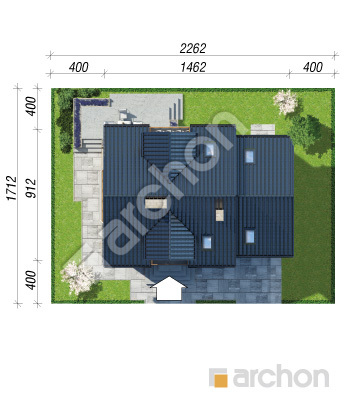 Проект дома ARCHON+ Дом в рододендронах 19 (П) Ситуація