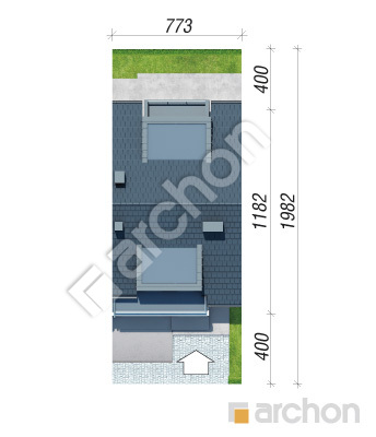 Проєкт будинку ARCHON+ Будинок в клематисах 8 (С) вер. 3 Ситуація