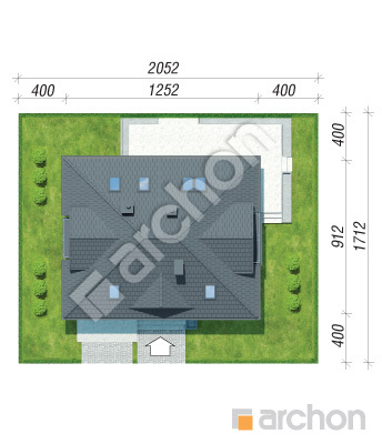 Проект дома ARCHON+ Дом в клеверках 3 вер.2 Ситуація