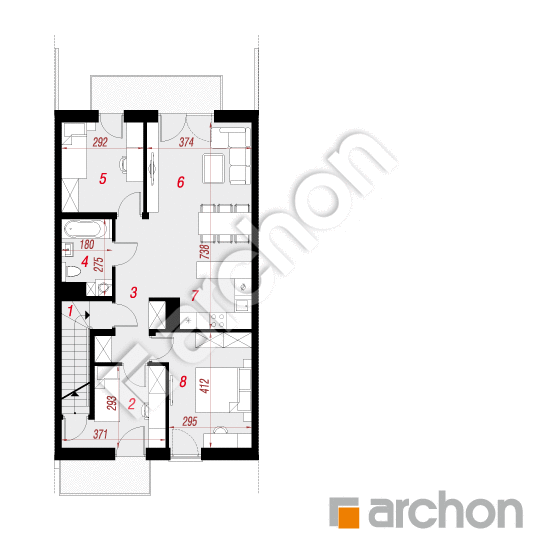 Проект будинку ARCHON+ Будинок в фіалках 2 (Р2С) План мансандри