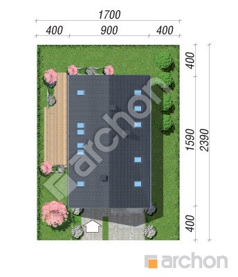 Проект дома ARCHON+ Дом в маржицах Ситуація