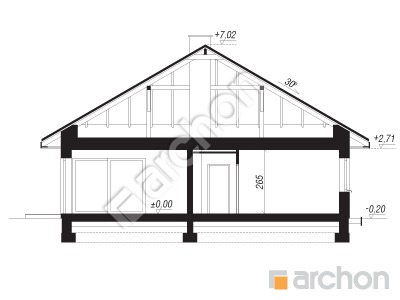 Проєкт будинку ARCHON+ Будинок в ренклодах 10 Розріз будинку