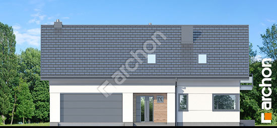 Передний фасад Дом в аурорах 15 (Г2)