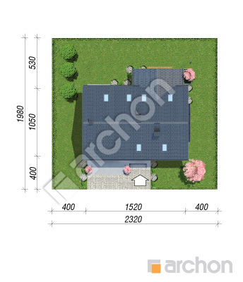 Проєкт будинку ARCHON+ Будинок в аурорах 15 (Г2) Ситуація