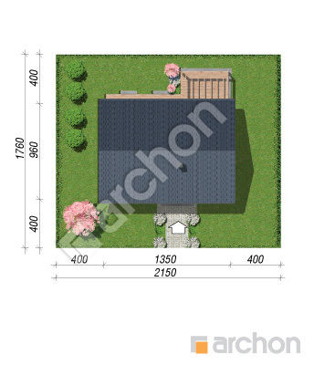 Проєкт будинку ARCHON+ Будинок у вівсянниці 9 (Е) Ситуація