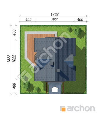 Проект дома ARCHON+ Дом в рододендронах 5 (В) вер.2 Ситуація