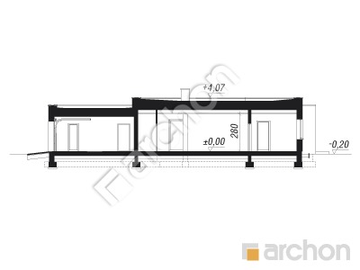 Проєкт будинку ARCHON+ Будинок в ренклодах 8 (Г2) Розріз будинку
