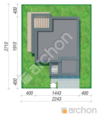 Проект дома ARCHON+ Дом в ренклодах 8 (Г2) Ситуація