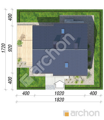 Проект дома ARCHON+ Дом в хлорофитуме 3 (T) Ситуація
