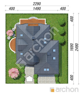 Проект дома ARCHON+ Дом в зефирантесе 4 (Г2)  Ситуація