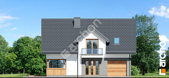 Передний фасад Дом в изопируме 10