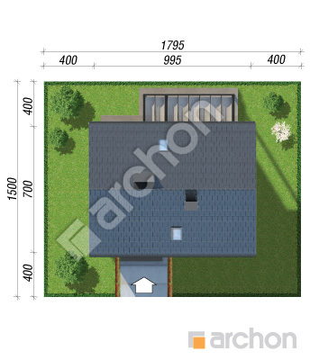 Проєкт будинку ARCHON+ Будинок в мануці Ситуація