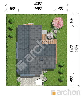 Проєкт будинку ARCHON+ Будинок у відличках 2 (Г2) Ситуація