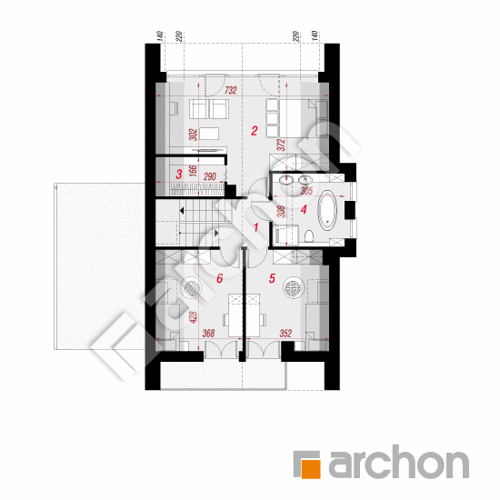 Проект будинку ARCHON+ Будинок в папаверах 4 (Е) План мансандри
