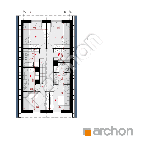 Проект будинку ARCHON+ Будинок в лавровишнях вер. 2 План мансандри