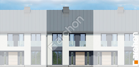 Передний фасад Дом в фиалках 16 (Р2С) вер.3