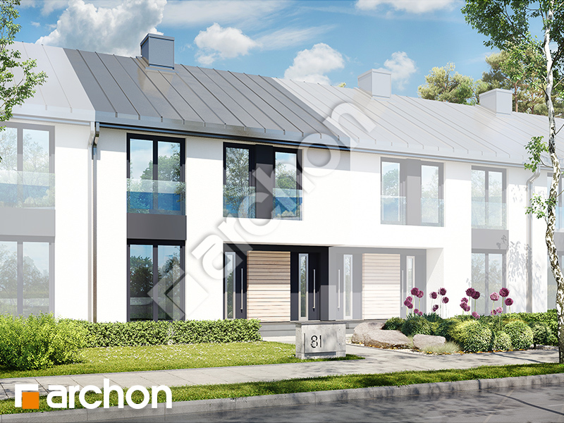 Проект дома ARCHON+ Дом в фиалках 16 (Р2С) вер.3 Вид 1