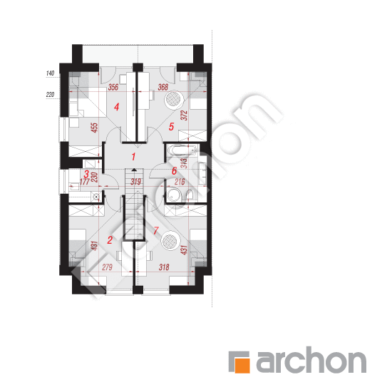 Проект будинку ARCHON+ Будинок в горіхах (Б) План мансандри