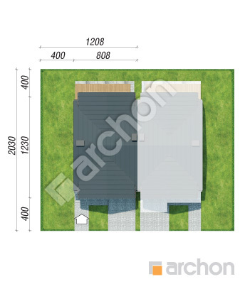 Проект дома ARCHON+ Дом в орехах (Б) Ситуація