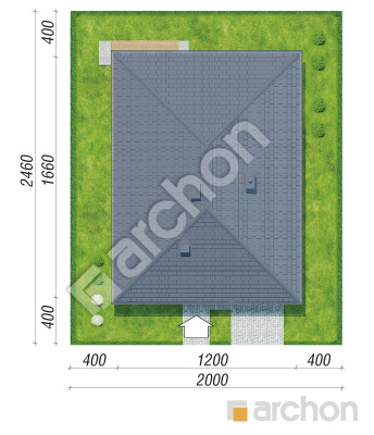 Проект дома ARCHON+ Дом в хакетиях  Ситуація