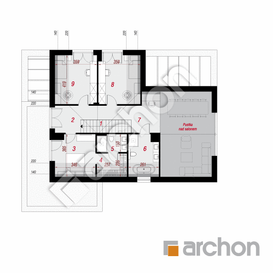 Проект будинку ARCHON+ Будинок в аромах 2 (Г2) План мансандри