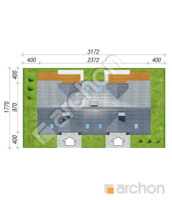 Проєкт будинку ARCHON+ Будинок в сріблянках 3 (Р2Т) Ситуація