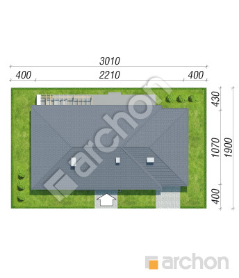 Проєкт будинку ARCHON+ Будинок в медовій траві (Г) Ситуація