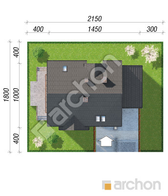 Проект дома ARCHON+ Дом в мандаринках (Г) вер.2 Ситуація