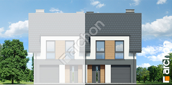 Передний фасад Дом в ривиях 8 (ГБ) вер.2