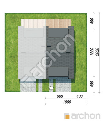 Проект дома ARCHON+ Дом в ривиях 8 (ГБ) вер.2 Ситуація