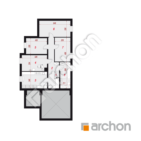 Проект будинку ARCHON+ Будинок в андромедах (Г2П) План підвалу