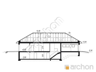 Проект дома ARCHON+ Дом в андромедах (Г2П) Розріз будинку
