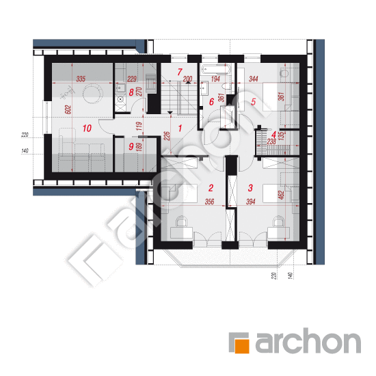 Проект будинку ARCHON+ Будинок на поляні 2 вер.2 План мансандри