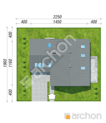 Проєкт будинку ARCHON+ Будинок на поляні 2 вер.2 Ситуація