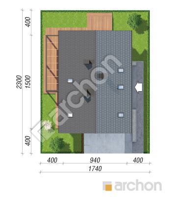 Проєкт будинку ARCHON+ Будинок в айдаредах 11 (Г2А) Ситуація
