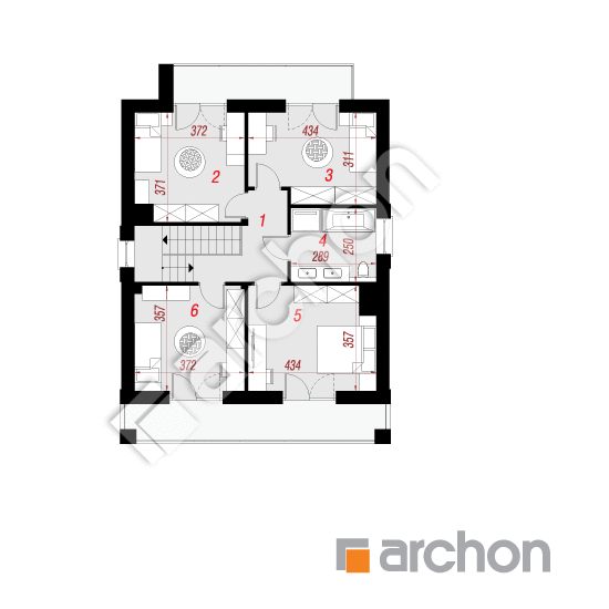 Проект дома ARCHON+ Дом в клематисах 34 План першого поверху