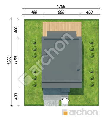 Проект дома ARCHON+ Дом в клематисах 34 Ситуація